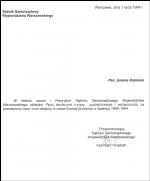 PODZIEKOWANIE  SEJMIKU SAMORZ¡DOWEGO